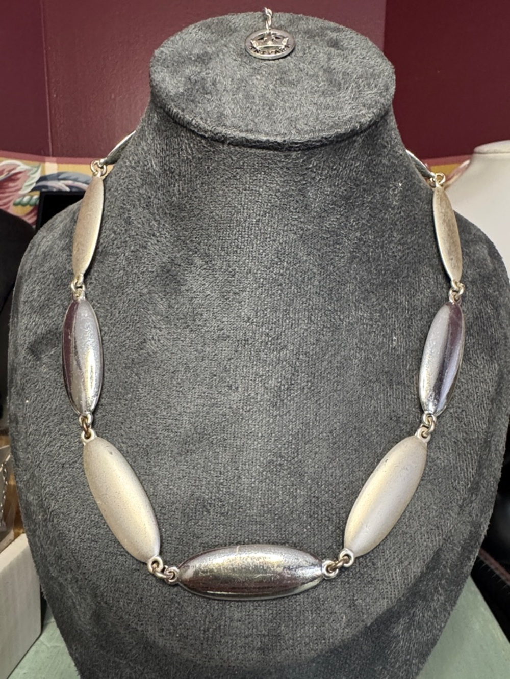 Vintage Crown Trifari Silver Necklace
